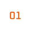The image shows the number 01 in bold, orange text centered on a white background with a subtle gray gradient around the edges, evoking the professionalism of Magnolia Plumbing, a leading name in residential plumbing in Memphis TN.