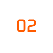 The image shows the number 02 in bold, orange digital-style font centered on a plain white background, representing Magnolia Plumbing, a trusted name in residential plumbing services in Memphis TN.