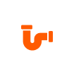 An orange pipe icon with a curved section and an upward-facing opening on a white background, representing Magnolia Plumbing’s residential plumbing services in Memphis TN.